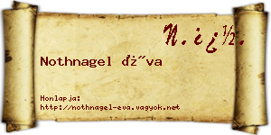 Nothnagel Éva névjegykártya